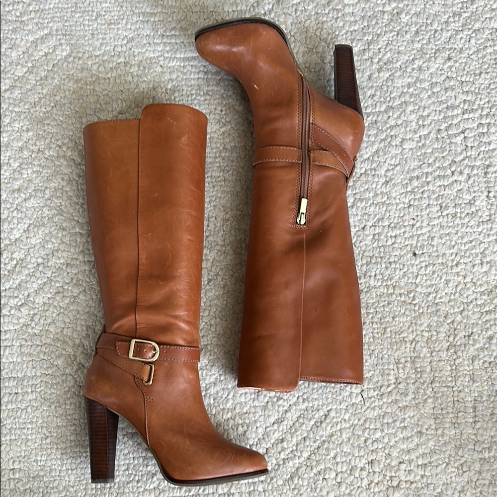 Banana Republic 2012 ‘Shawna’ Brown 4” Heeled Boots with hidden platform